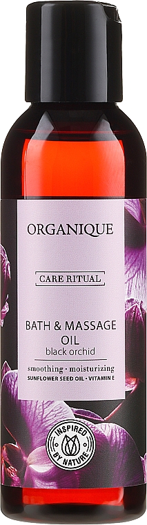 Olejek do kąpieli i masażu Czarna Orchidea - Organique HomeSpa Bath & Massage Oil — Zdjęcie N1