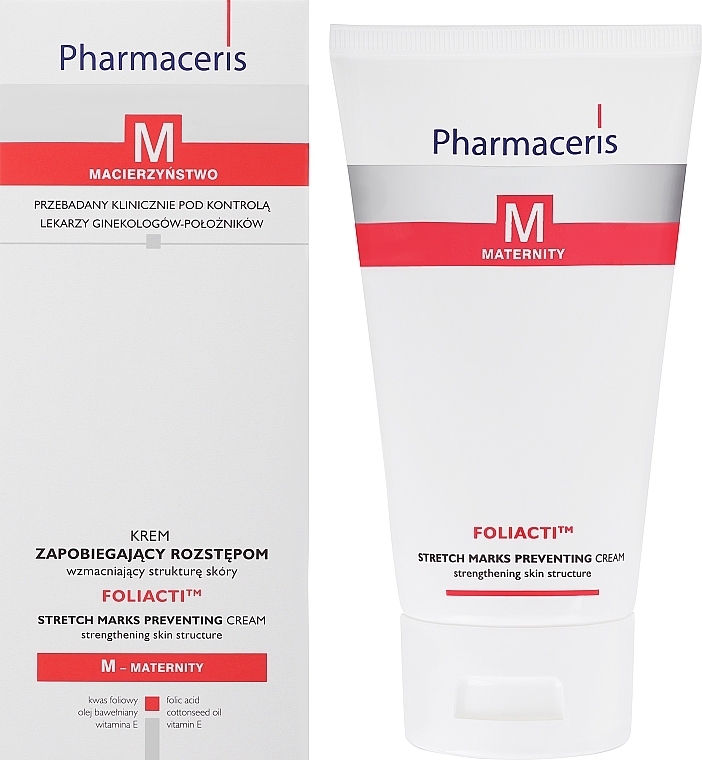 Krem zapobiegający rozstępom - Pharmaceris M Foliacti Stretch Mark Prevention Cream — Zdjęcie N2