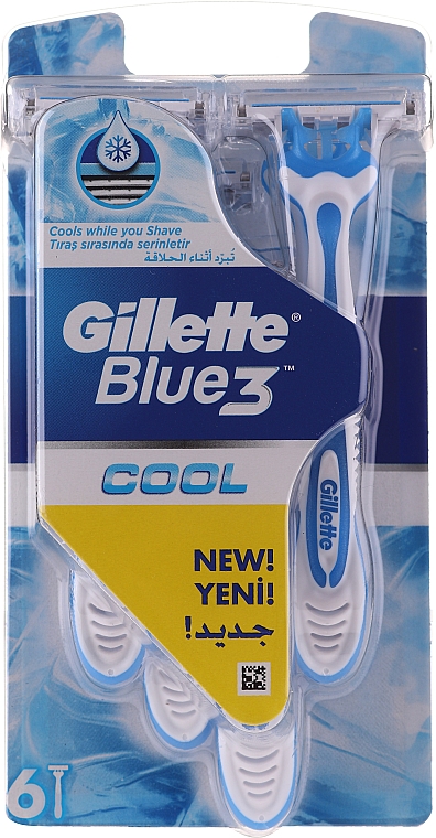 Zestaw jednorazowych maszynek do golenia 6 szt. - Gillette Blue 3 Cool — Zdjęcie N1