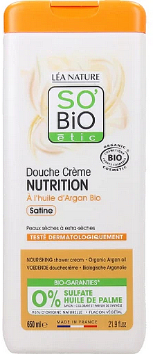 Krem pod prysznic - So'Bio Etic Nourishing Argen Shower Cream — Zdjęcie N1