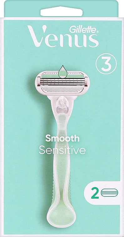 Maszynka do golenia z 2 wymiennymi kasetami - Gillette Venus Smooth Sensitive — Zdjęcie N1