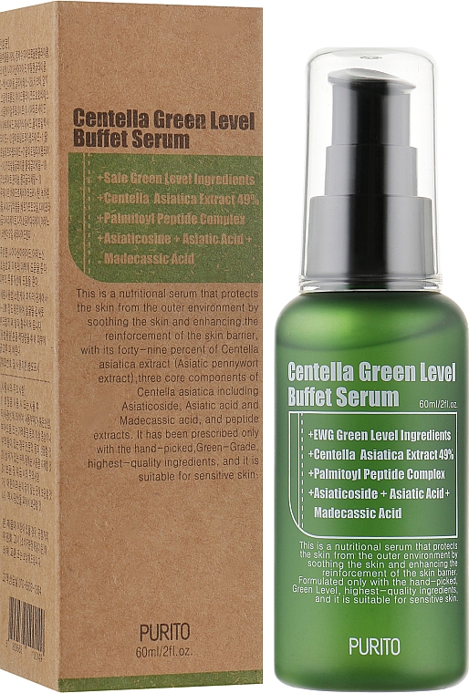 Serum do twarzy z ekstraktem z wąkroty azjatyckiej - Purito Centella Green Level Buffet Serum