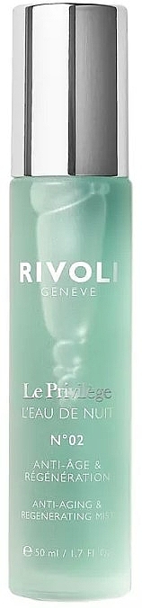 Przeciwstarzeniowa mgiełka regenerująca na noc - Rivoli Geneve Rivoli Le Privilege L'Eau de Nuit №02 Anti-Aging & Regenerating Mist — Zdjęcie N1