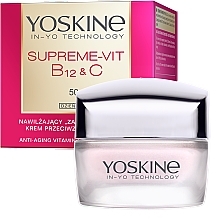 Przeciwzmarszczkowy krem nawilżający na dzień 50+ - Yoskine Supreme-Vit B12 & C Anti-Aging Vitamin Face Cream — Zdjęcie N1