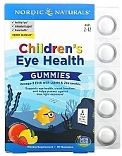 Suplement diety dla zdrowia oczu dla dzieci od 2 do 12 lat, lemoniada truskawkowa - Nordic Naturals Children's Eye Health Gummies — Zdjęcie N1