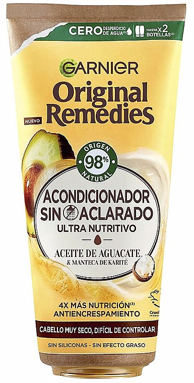 Odżywka bez spłukiwania z awokado i masłem shea - Garnier Original Remedies Avocado Oil And Shea Butter Leave-in Conditioner — Zdjęcie N1