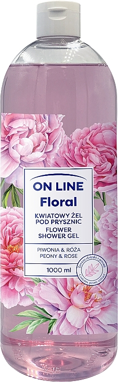 Żel pod prysznic Piwonia i róża - On Line Floral Flower Shower Gel Peony & Rose — Zdjęcie N2