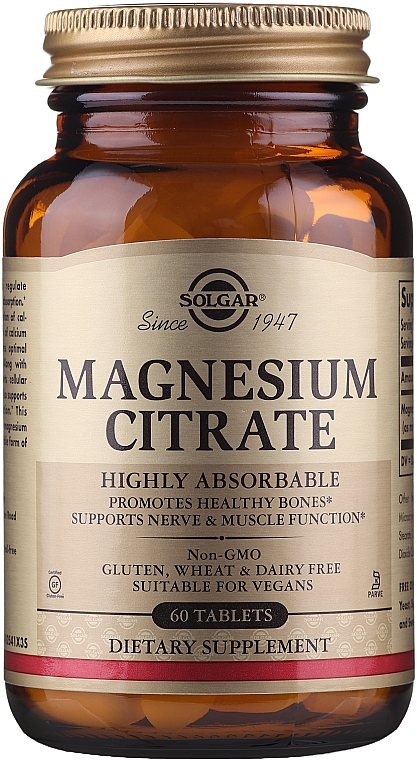Suplement diety Cytrynian magnezu - Solgar Health & Beauty Magnesium Citrate — Zdjęcie N2
