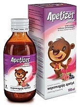 Suplement diety w syropie dla dzieci malina-porzeczka - Aflofarm Apetizer Junior Raspberry-Currant — Zdjęcie N1