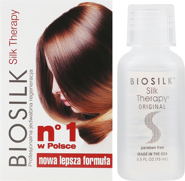 PRZECENA! Intensywnie regenerujący jedwab do włosów - BioSilk Silk Therapy (miniprodukt) * — Zdjęcie N2