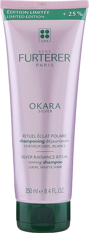 Szampon tonizujący do siwych włosów - Rene Furterer Okara Silver Shampoo — Zdjęcie N1