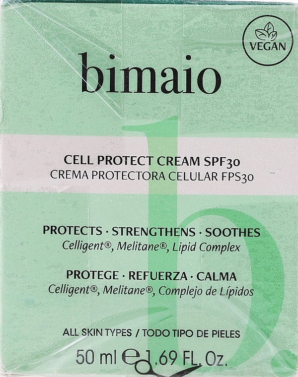 PRZECENA! Krem na dzień do twarzy SPF30 - Bimaio Cell Protect Cream SPF30 * — Zdjęcie N3