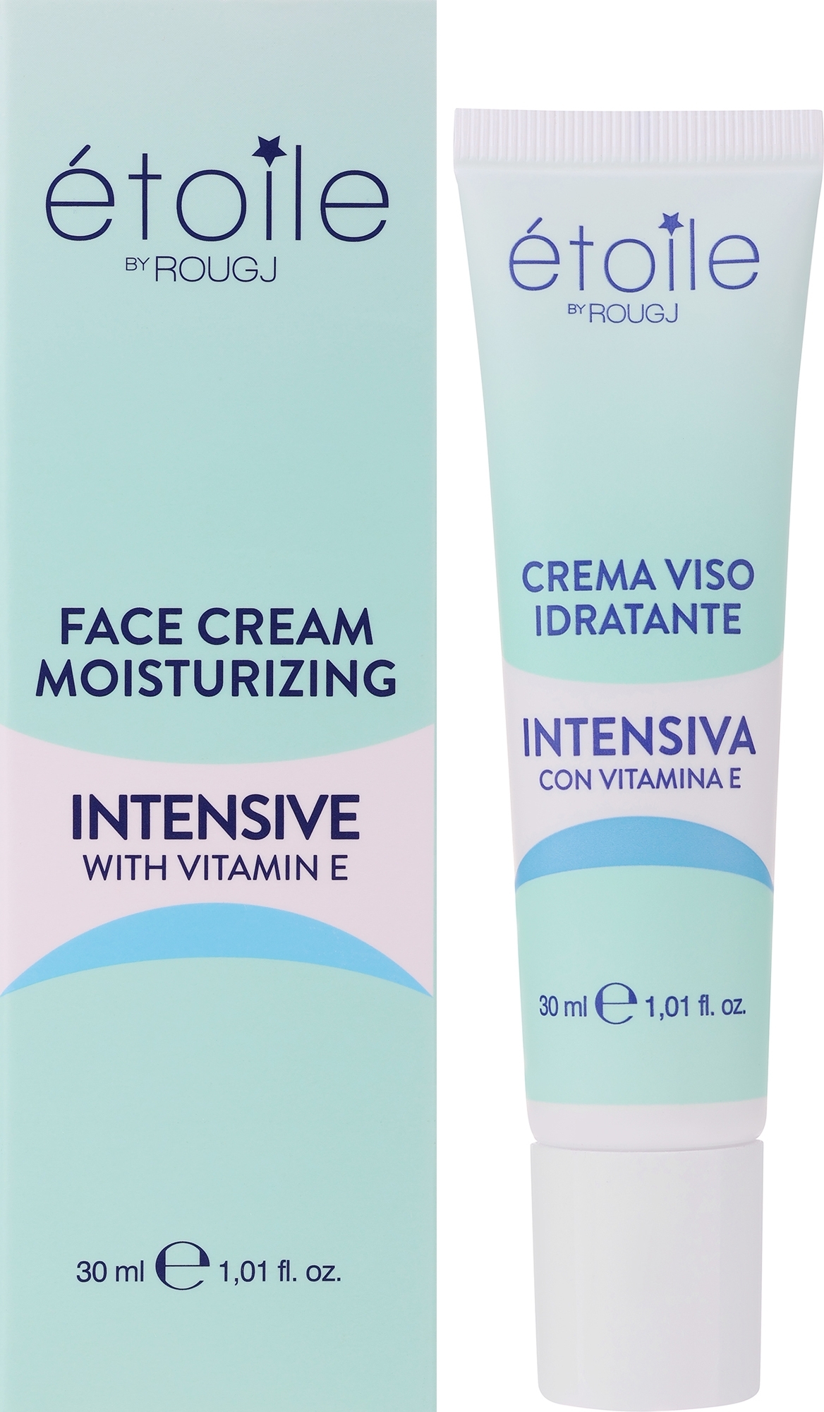 Intensywnie nawilżający krem do twarzy - Rougj+ Etoile Intensive Moisturizing Face Cream — Zdjęcie 30 ml