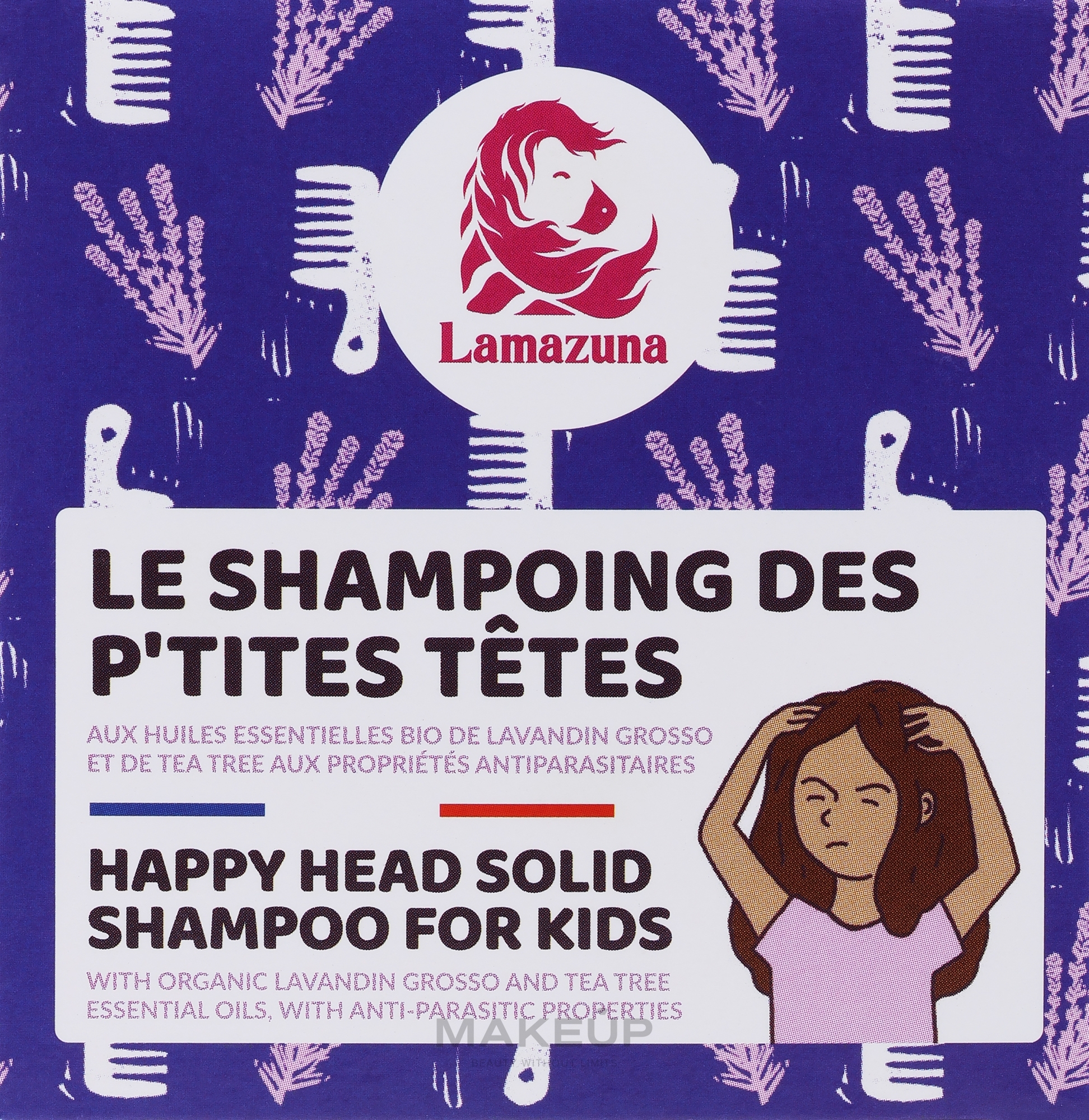 Szampon w kostce dla dzieci przeciw wszom - Lamazuna Happy Head Solid Shampoo For Kids — Zdjęcie 70 g
