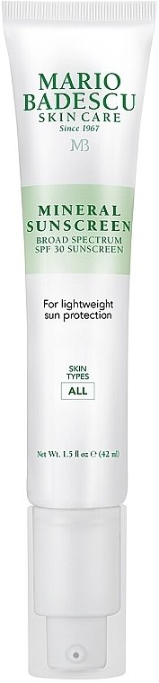 Krem przeciwsłoneczny do twarzy - Mario Badescu Mineral Sunscreen SPF 30 — Zdjęcie N1