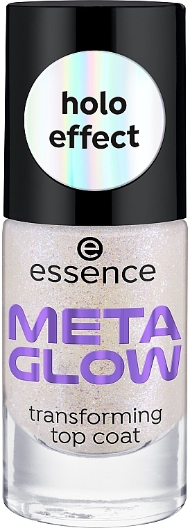 Top coat do paznokci z efektem holograficznym - Essence Meta Glow Transforming Top Coat — Zdjęcie N2