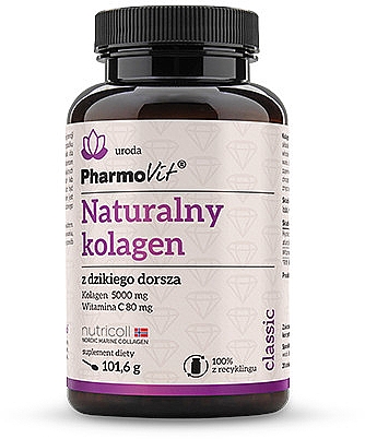 Suplement diety Naturalny kolagen z dzikiego dorsza + Witamina C - Pharmovit Natural Collagen — Zdjęcie N1