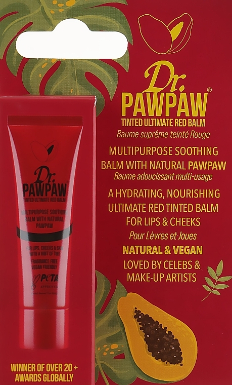 Balsam do ust, czerwony - Dr. PAWPAW Tinted Ultimate Red Balm — Zdjęcie N2