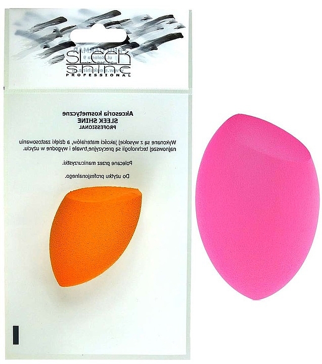 Gąbka do makijażu, 4 x 6 cm, różowa - Sleek Shine Beauty Makeup Blender — Zdjęcie N2