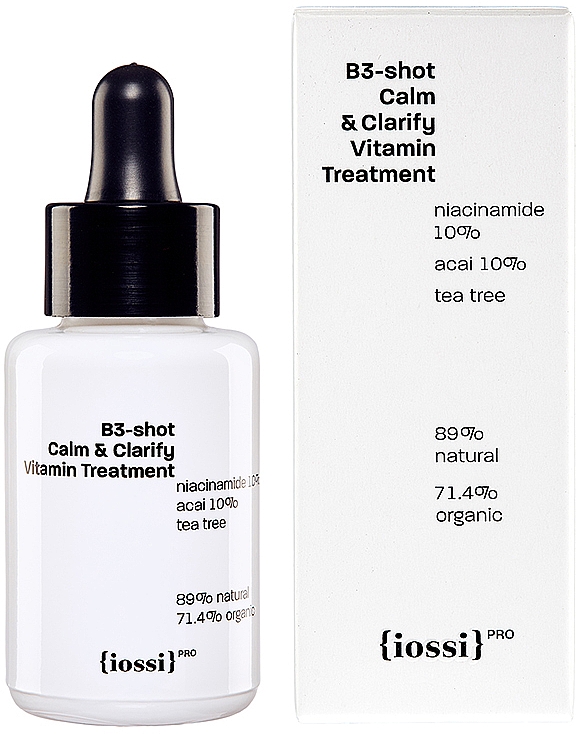 Serum do twarzy z niacynamidem - Iossi Pro B3-shot Calm & Clarify Vitamin Treatment — Zdjęcie N2