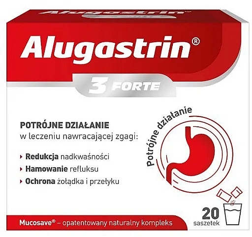 Suplement diety Alugastrin, saszetka - Urgo Alugastrin 3 Forte — Zdjęcie N1