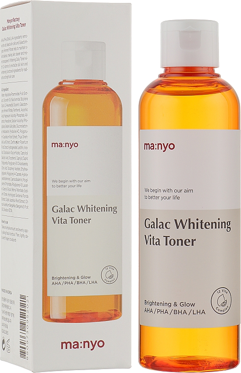 Rozjaśniający tonik z galaktomyzą i kompleksem witamin - Manyo Galac Whitening Vita Toner
