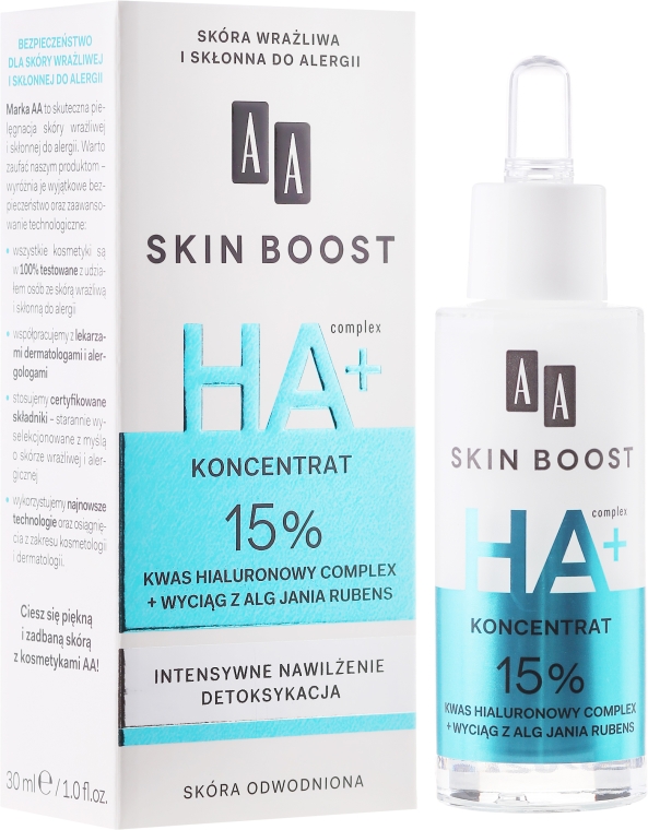 Nawilżający koncentrat z kwasem hialuronowym - AA Skin Boost