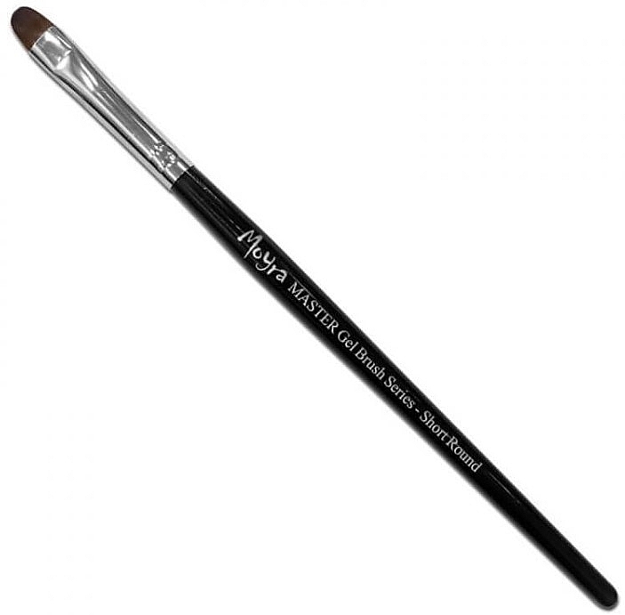 Pędzel do żelu, krótki, okrągły - Moyra Master Gel Brush Series Short Round — Zdjęcie N1