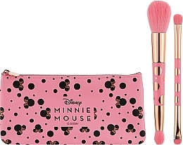 Zestaw - Makeup Revolution Disney's Minnie Mouse Brush Set (brush 2 pc + bag) — Zdjęcie N2