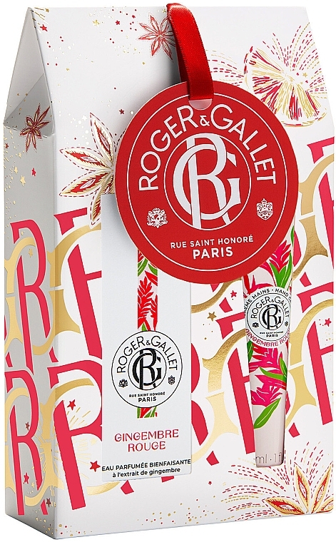 Roger&Gallet Gingembre Rouge Wellbeing Fragrant Water - Zestaw (f/water/30ml + h/cr/30ml) — Zdjęcie N1