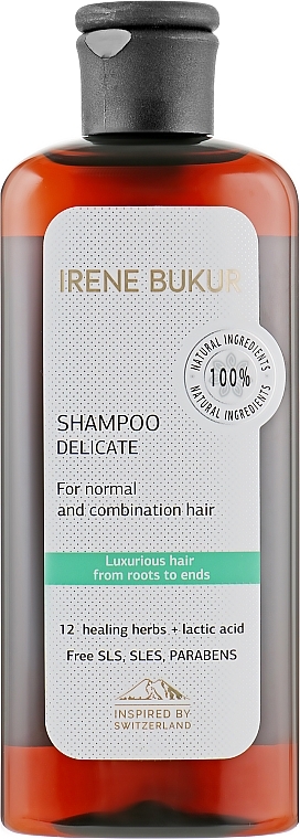 Delikatny szampon do włosów 12 leczniczych ziół - Irene Bukur
