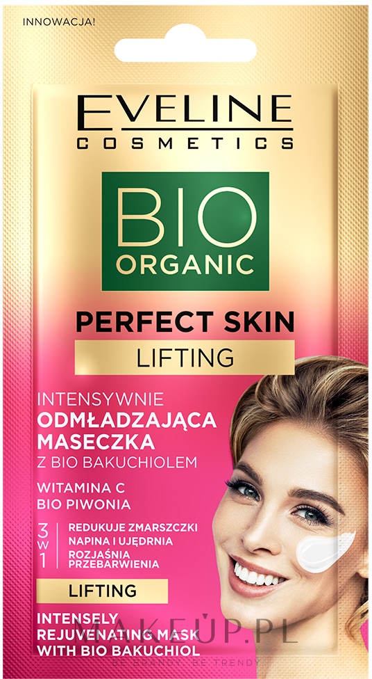 Intensywnie odmładzająca maseczka z biobakuchiolem - Eveline Cosmetics Perfect Skin — Zdjęcie 8 ml