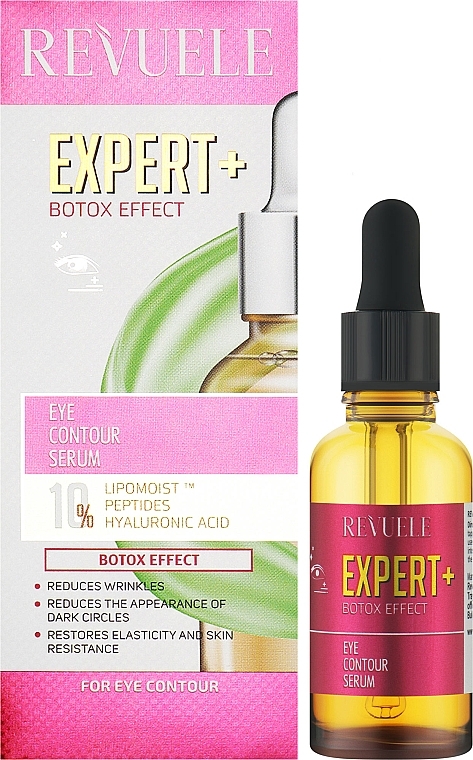 Odmładzające serum do skóry wokół oczu - Revuele Expert+ Botox Effect Eye Contour Serum — Zdjęcie N2