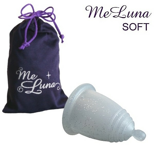 Kubeczek menstruacyjny z kulką, rozmiar S, błyszczący - MeLuna Soft Menstrual Cup Ball — Zdjęcie N1