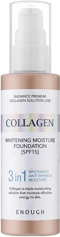Podkład 3w1 z kolagenem - Enough 3in1 Collagen Whitening Moisture Foundation SPF15 — Zdjęcie N1