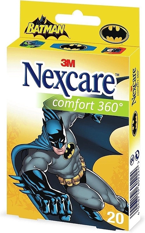 Plastry dla dzieci, 20 szt. - Nexcare Comfort 360 Batman Patch — Zdjęcie N1