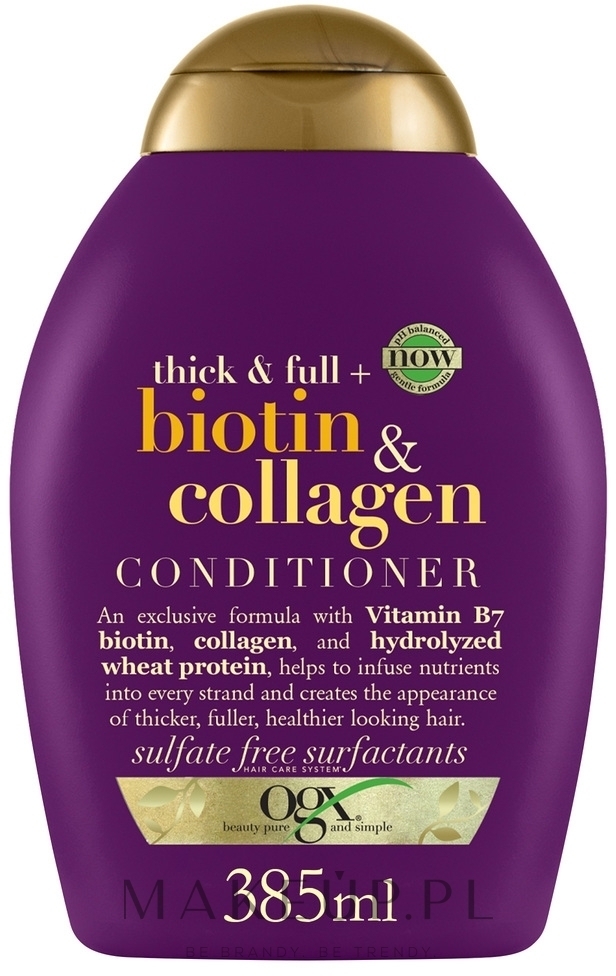 Odżywka do włosów z biotyną i kolagenem - OGX Thick & Full Biotin & Collagen Conditioner — Zdjęcie 385 ml