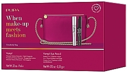 Zestaw - Pupa Vamp! Mascara & Vamp! Eye Pencil (mascara/9ml + eye/pencil/0.35g + bag) — Zdjęcie N2
