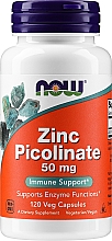 Suplement diety w kapsułkach z cynkiem, 50 mg - Now Foods Zinc Picolinate 50mg Veg Capsules — Zdjęcie N3