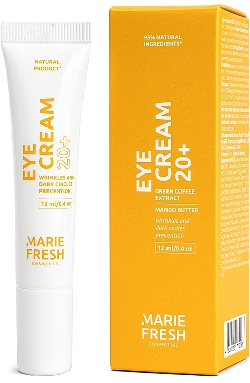 Krem do skóry wokół oczu przeciw cieniom i zmarszczkom 20+ - Marie Fresh Cosmetics Eye Cream — Zdjęcie N2