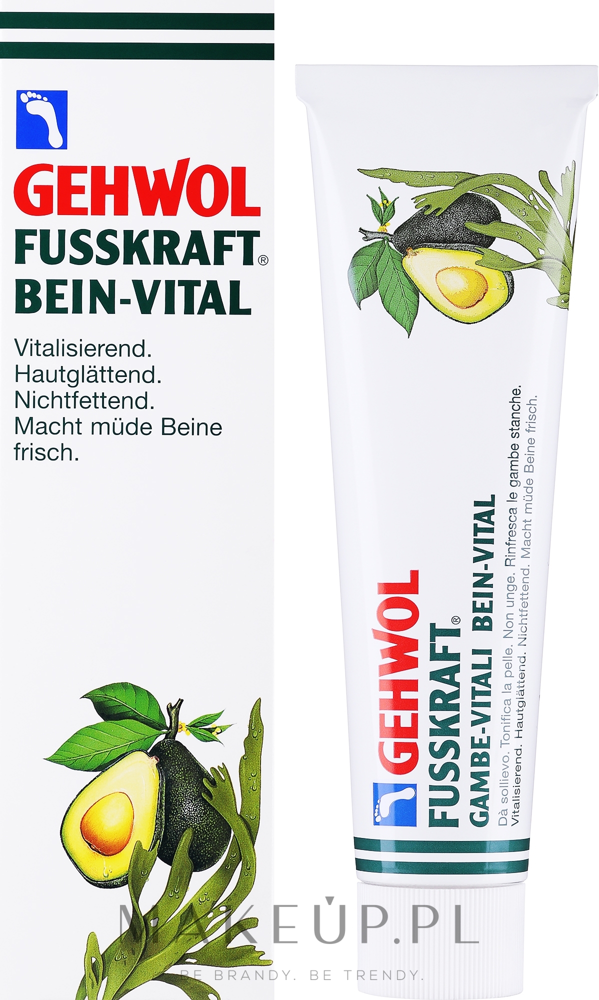 Witalizujący balsam do codziennej pielęgnacji stóp i nóg - Gehwol Fusskraft Leg Vitality — Zdjęcie 125 ml