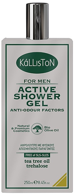 Aktywny żel pod prysznic z olejkiem z drzewa herbacianego i trehalozą - Kalliston For Man Active Shower Gel — Zdjęcie N1