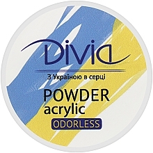 Proszek akrylowy, bezwonny - Divia Acrylic Powder Odorless Di1801 — Zdjęcie N1