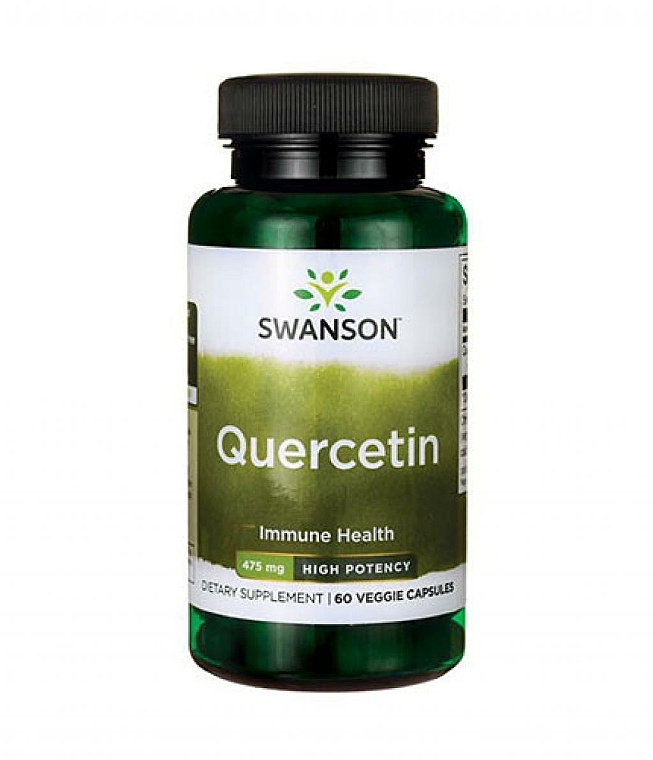 Odżywczy antyoksydant dla zdrowego serca 475 mg, 60 szt - Swanson Quercetin — Zdjęcie N1