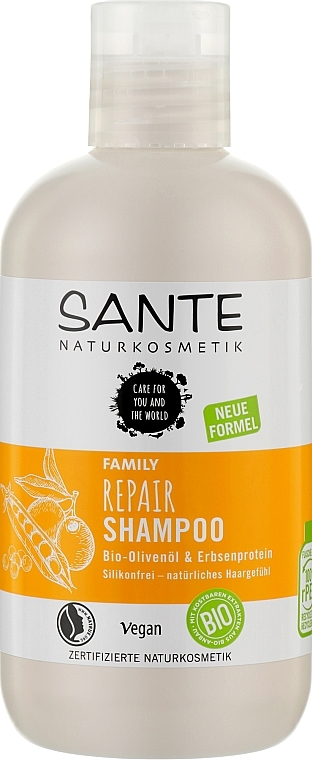 Szampon do włosów z oliwą z oliwek i proteinami grochu - Sante Olive Oil & Pea Protein Repair Shampoo — Zdjęcie N1