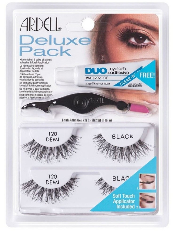 Zestaw sztucznych rzęs - Ardell Deluxe Pack 120 Demi Black — Zdjęcie N2