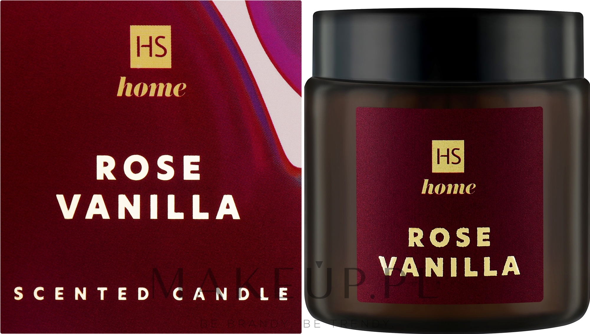 Naturalna zapachowa świeca z wosku sojowego o zapachu róży i wanilii - HiSkin Home — Zdjęcie 100 ml