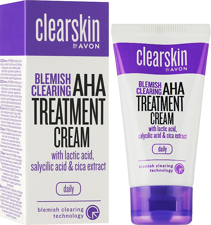 Krem pielęgnacyjny Dla cery problematycznej - Avon Clearskin AHA Treatment Cream — Zdjęcie N2