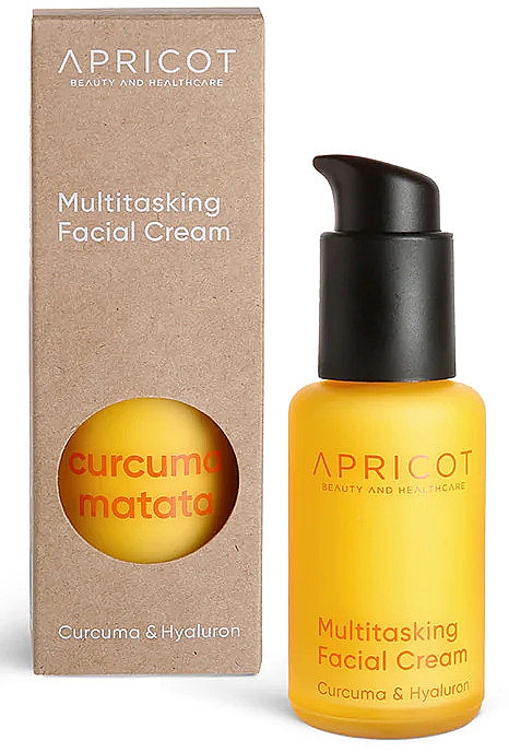 Wielofunkcyjny krem ​​do twarzy Kurkuma i hialuron - Apricot Multitasking Facial Cream Curcuma Matata — Zdjęcie N1