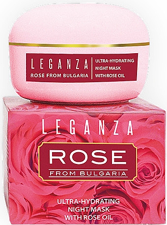 Ultranawilżająca maska ​​na noc z olejkiem różanym - Leganza Rose Ultra-Hydrating Night Mask